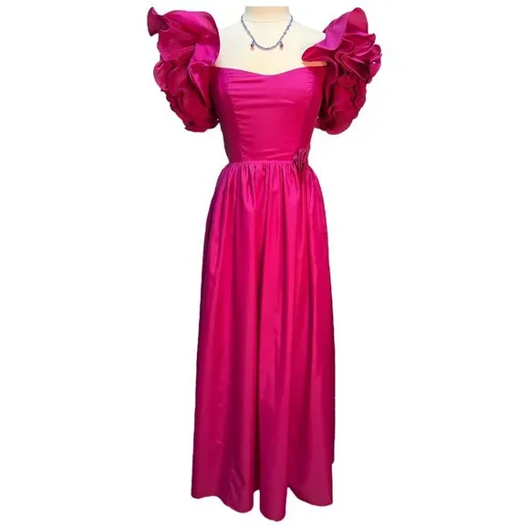 Dresses | Beautiful Hot Pink Full Length Dress | Poshmark